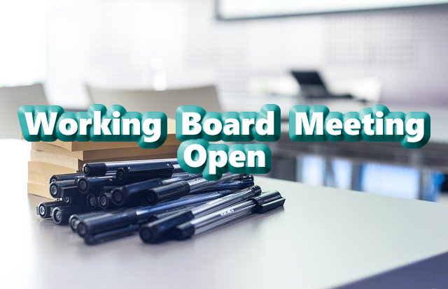 working board meeting open